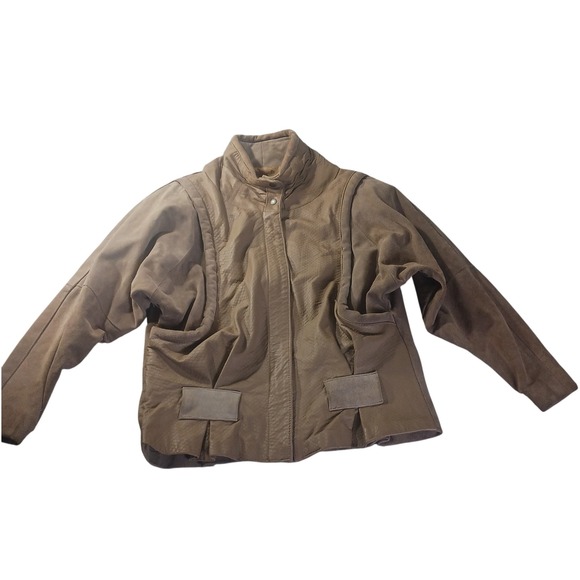 Outerwear by Phoenix Jacket Suede Faux Snakeskin Embossed USA‎ Vtg Womens M READ - Picture 1 of 12